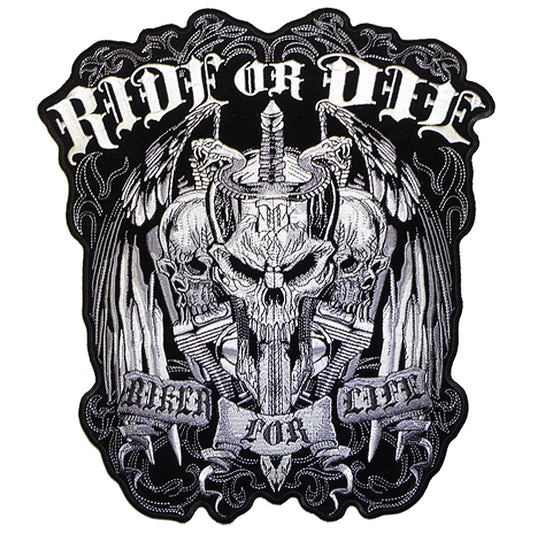 Hot Leathers PPA5187 Ride or Die Biker for Life 11" x 12" Patch