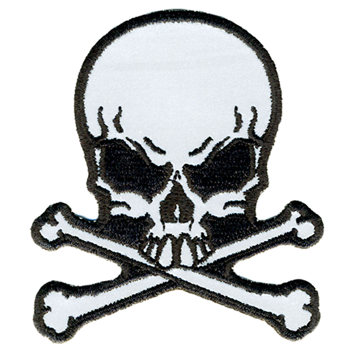 Hot Leathers PPB1060 Refliective Skulls N BNS 3" x 3" Patch