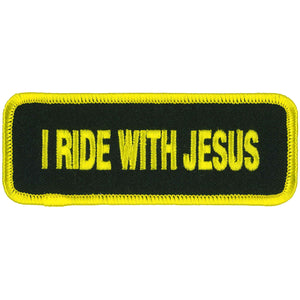 Hot Leathers PPL9063 I Ride With Jesus 4" x 2" Patch