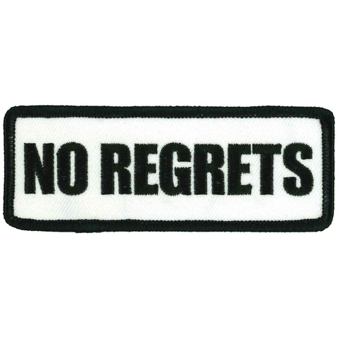 Hot Leathers No Regrets Patch 4" X 2"