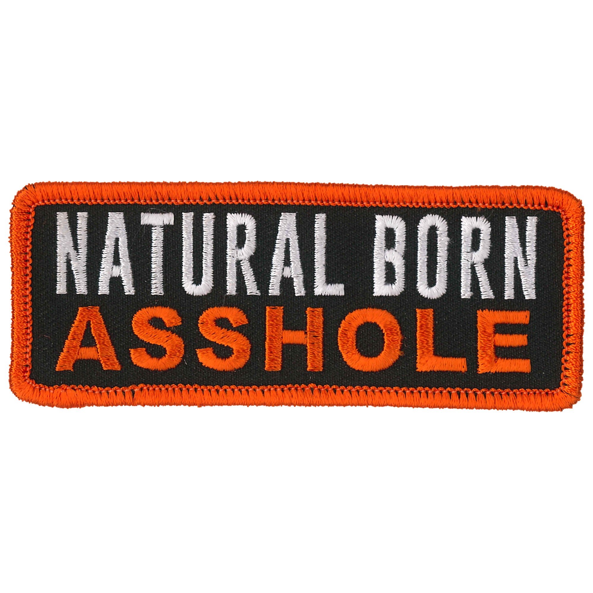 Hot Leathers Natural Born Asshole 4" x 2" Patch