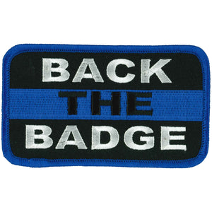 Hot Leathers Back the Badge 4" X 3" Patch