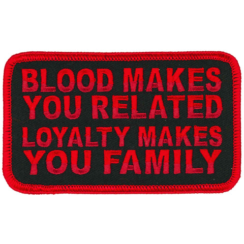 Hot Leathers Blood Makes You Related 4" X 3" Patch