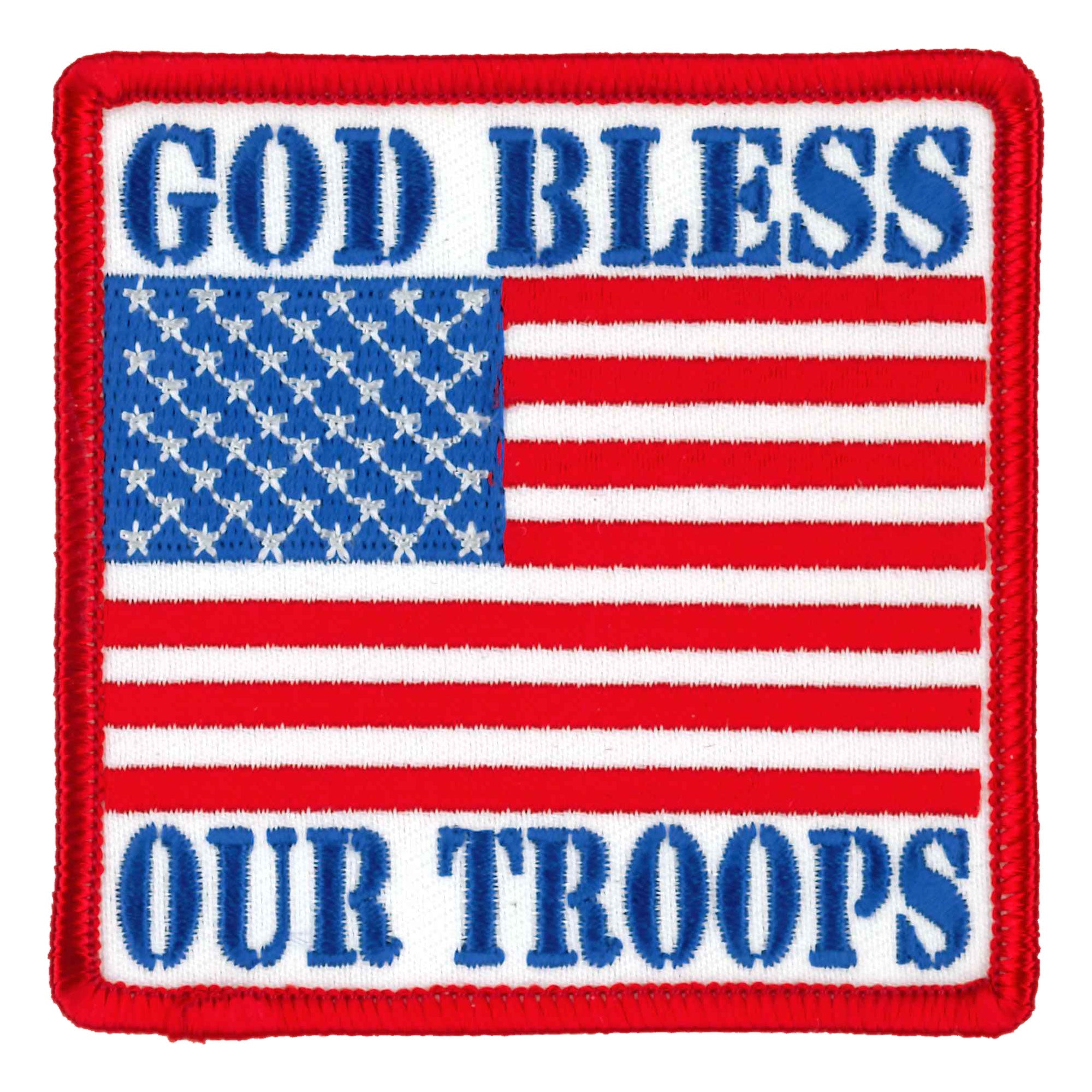 Hot Leathers God Bless Our Troops Patch