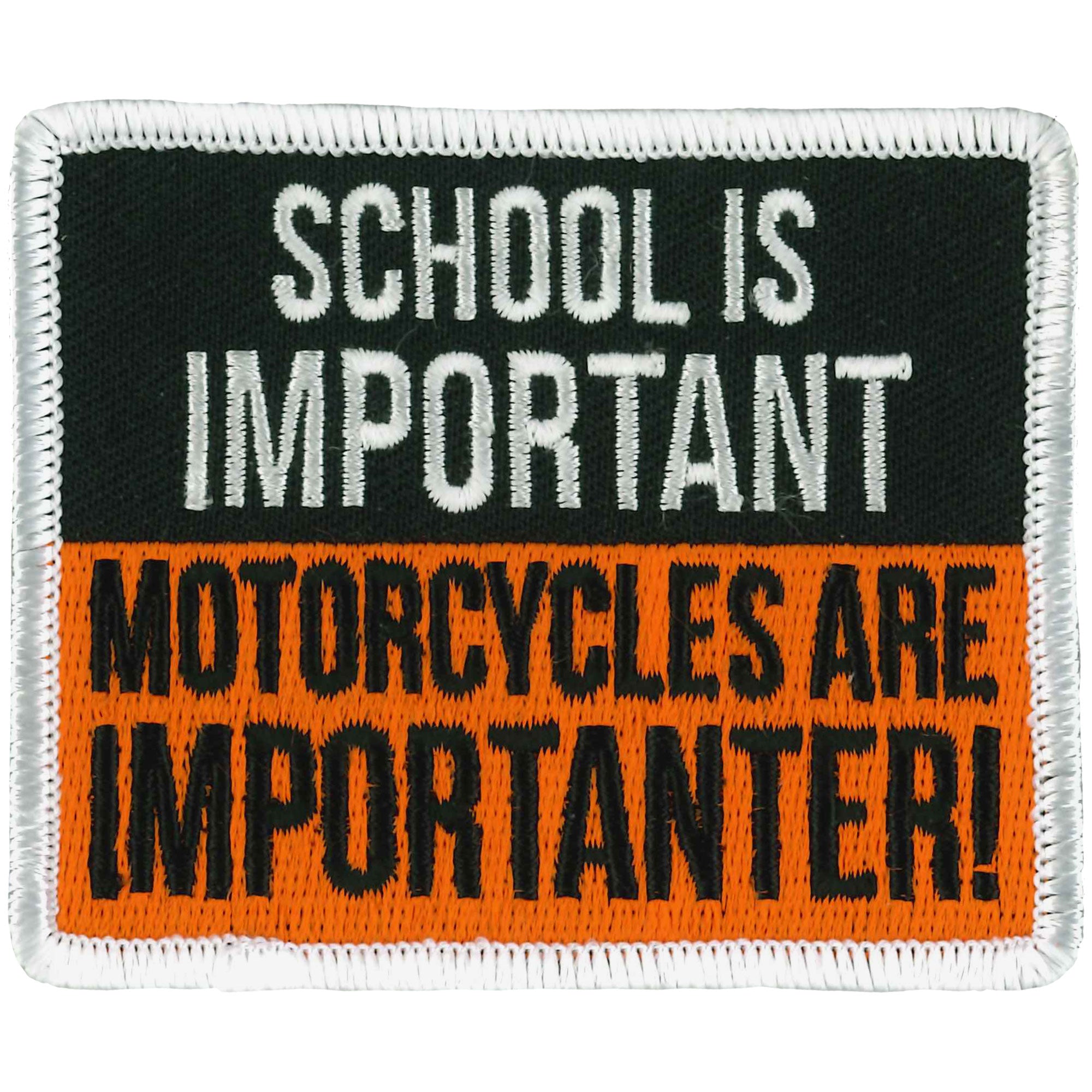 Hot Leathers School Is Important 3" X 3" Patch