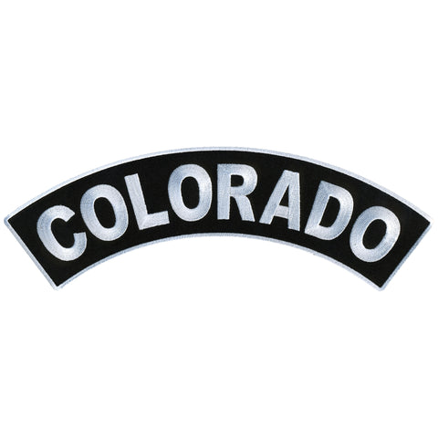 Hot Leathers Colorado 12” X 3” Top Rocker Patch