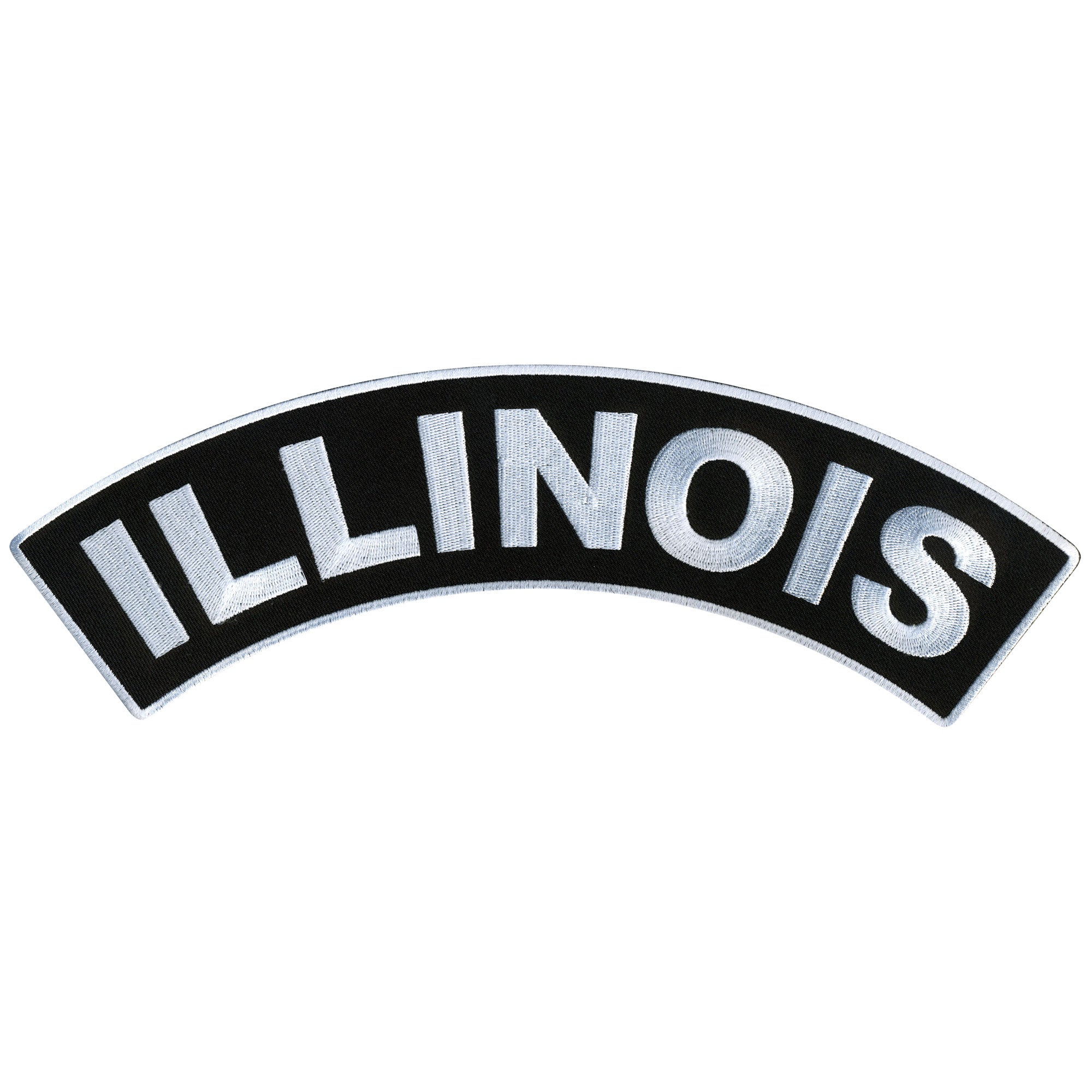 Hot Leathers Illinois 12” X 3” Top Rocker Patch