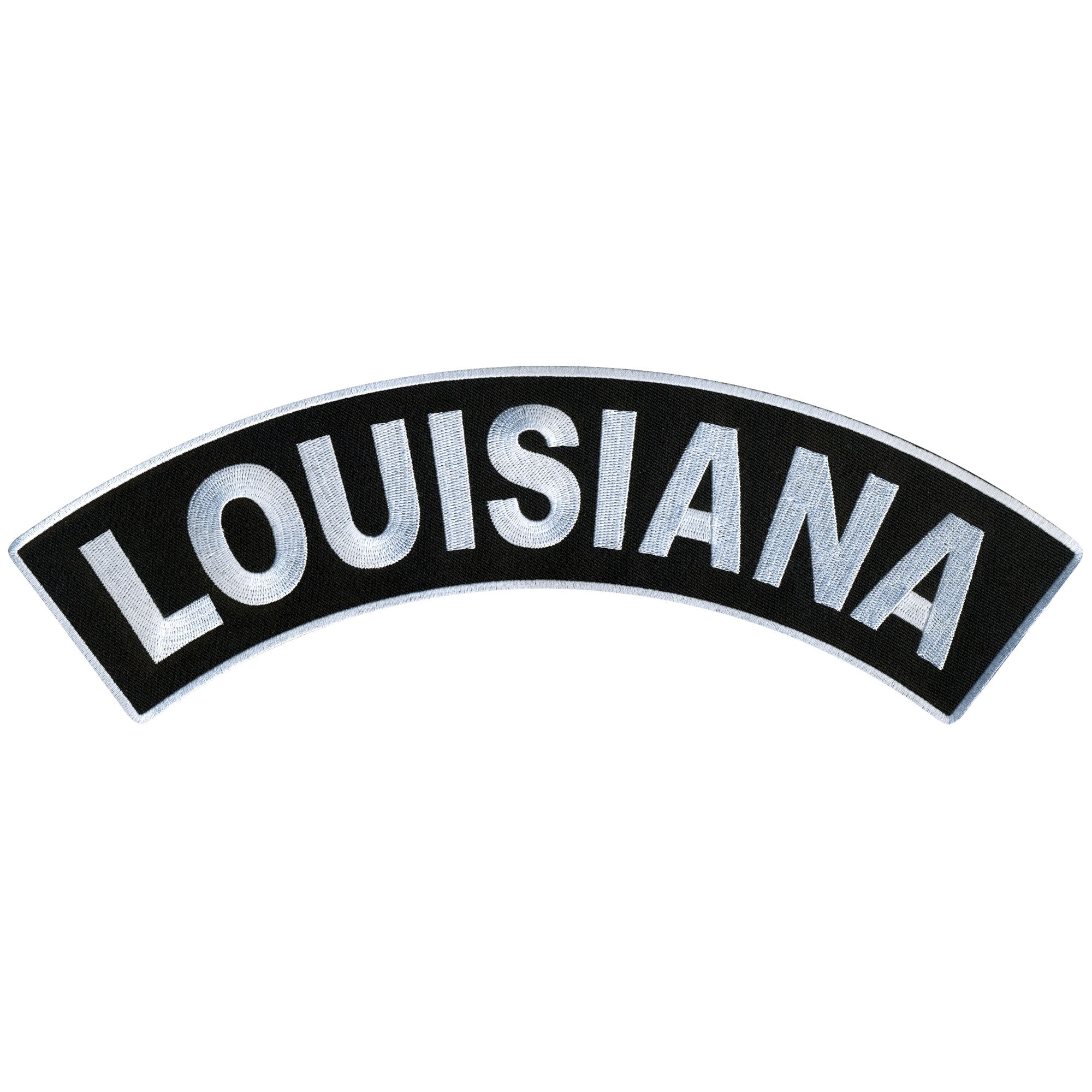 Hot Leathers Louisiana 12” X 3” Top Rocker Patch