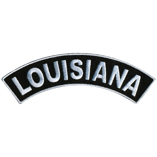 Hot Leathers Louisiana 4” X 1” Top Rocker Patch