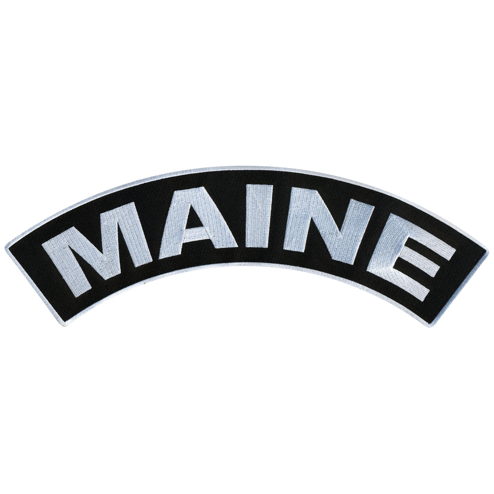 Hot Leathers Maine 12” X 3” Top Rocker Patch