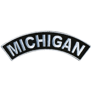 Hot Leathers Michigan 4” X 1” Top Rocker Patch