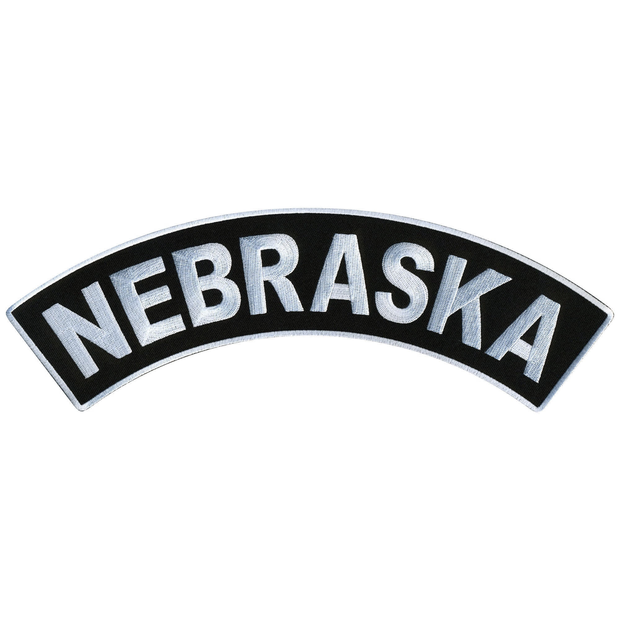 Hot Leathers Nebraska 12" X 3" Top Rocker Patch