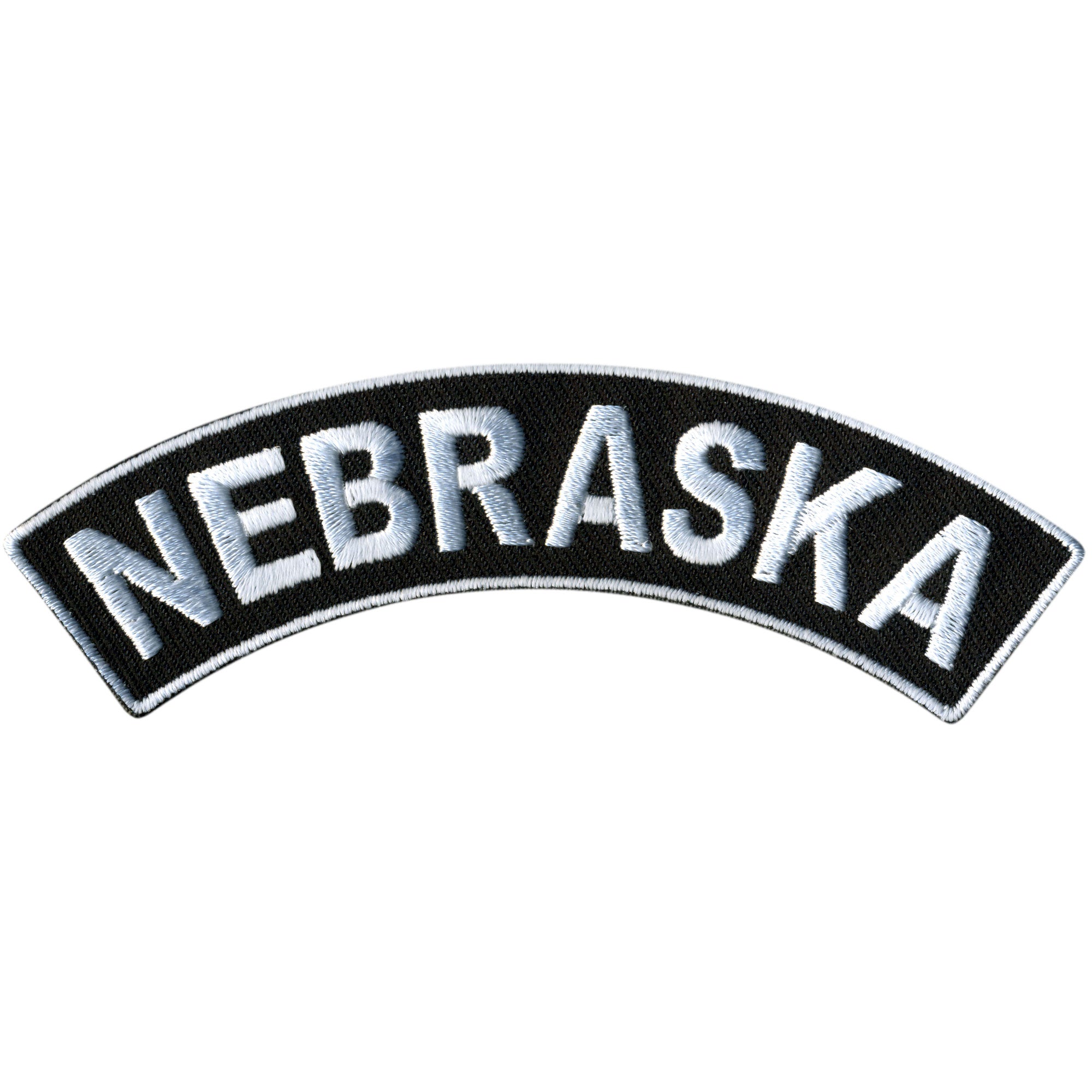 Hot Leathers Nebraska  4" X 1" Top Rocker Patch