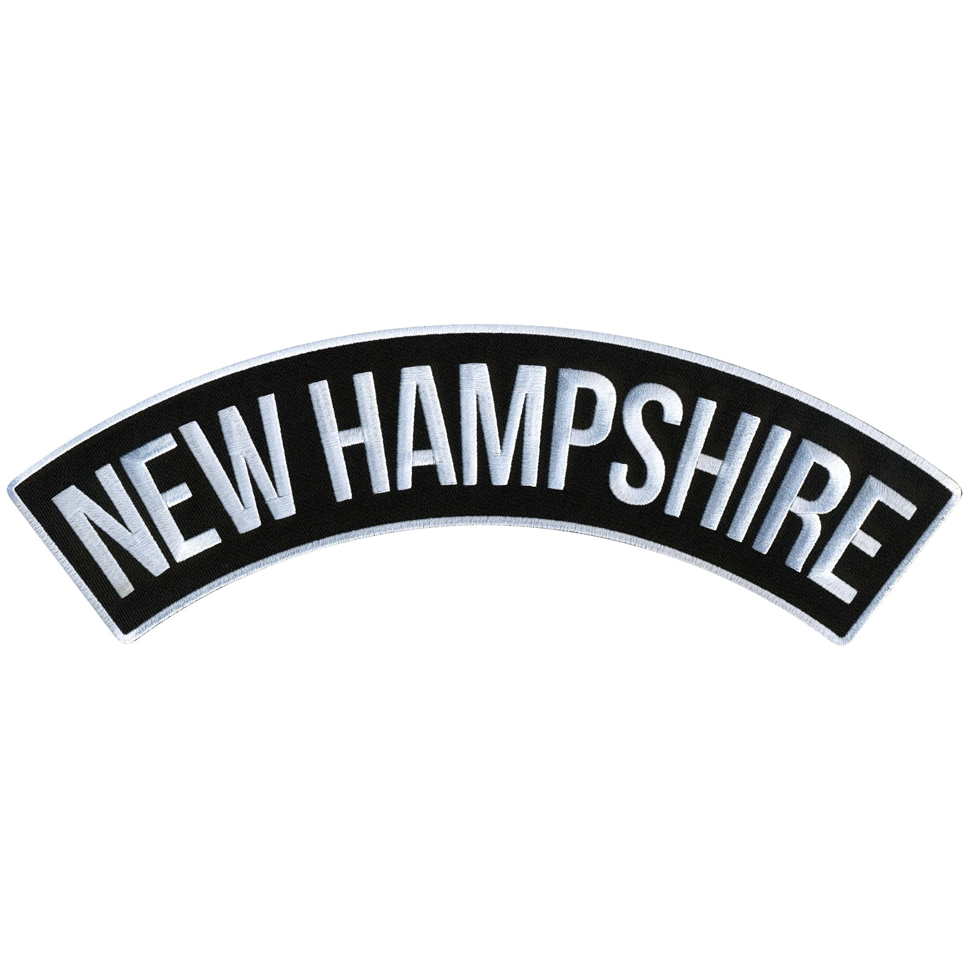 Hot Leathers New Hampshire 12" X 3" Top Rocker Patch