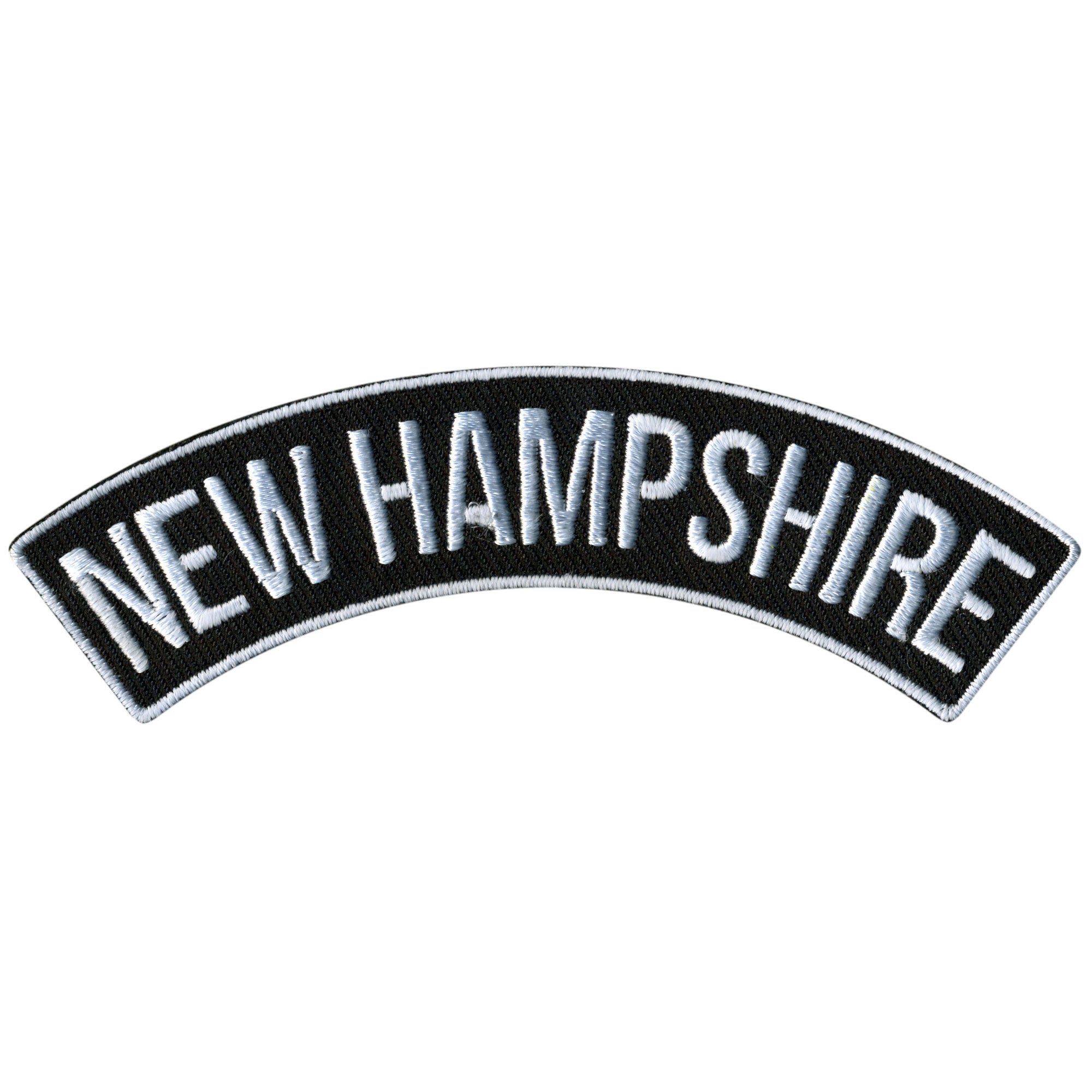 Hot Leathers New Hampshire 4" X 1" Top Rocker Patch