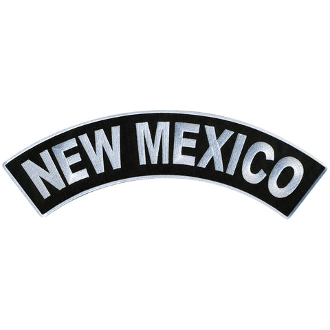 Hot Leathers New Mexico  12" X 3" Top Rocker Patch