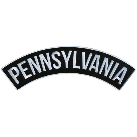 Hot Leathers Pennsylvania 12” X 3” Top Rocker Patch