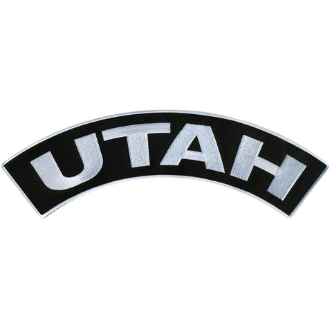 Hot Leathers Utah 12” X 3” Top Rocker Patch