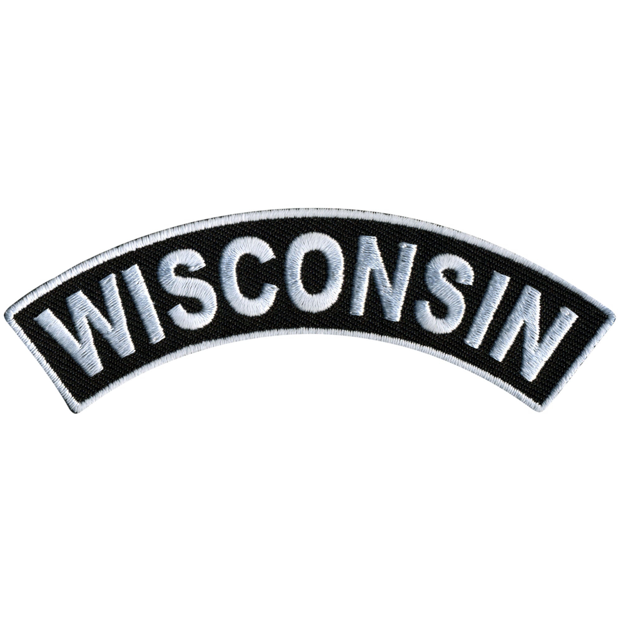 Hot Leathers Wisconsin 4” X 1” Top Rocker Patch