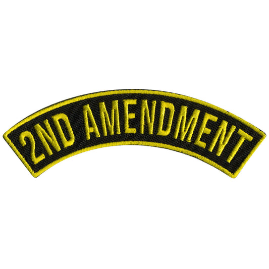 Hot Leathers 2nd Amendment 4” X 1” Top Rocker Patch