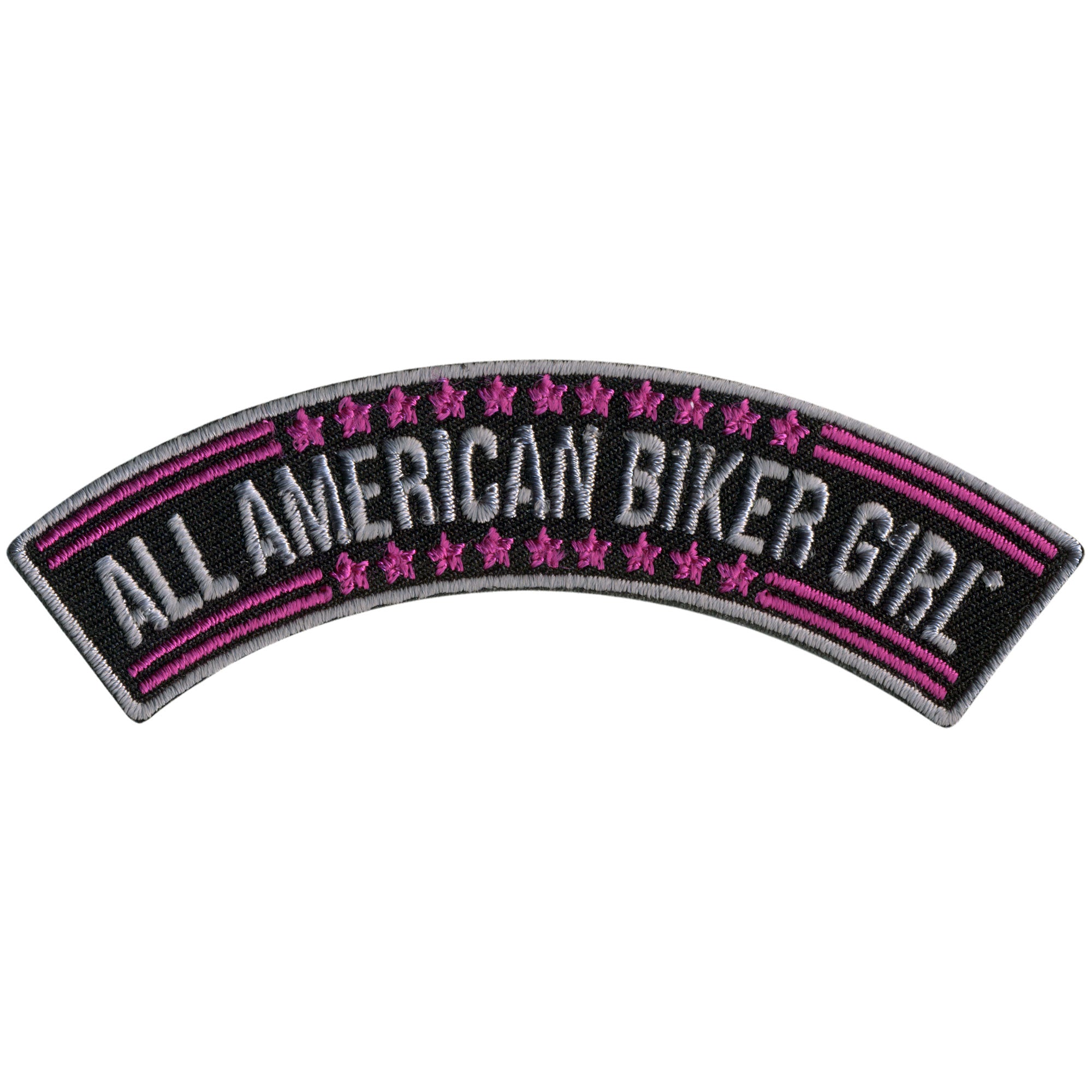 Hot Leathers All American Biker Girl 4” X 1” Top Rocker Patch