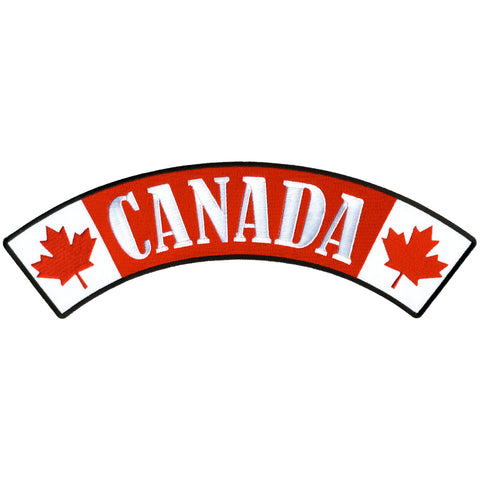 Hot Leathers Canada 12” X 3” Top Rocker Patch