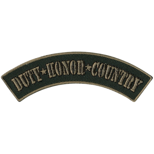 Hot Leathers Duty Honor Country 4” X 1” Top Rocker Patch
