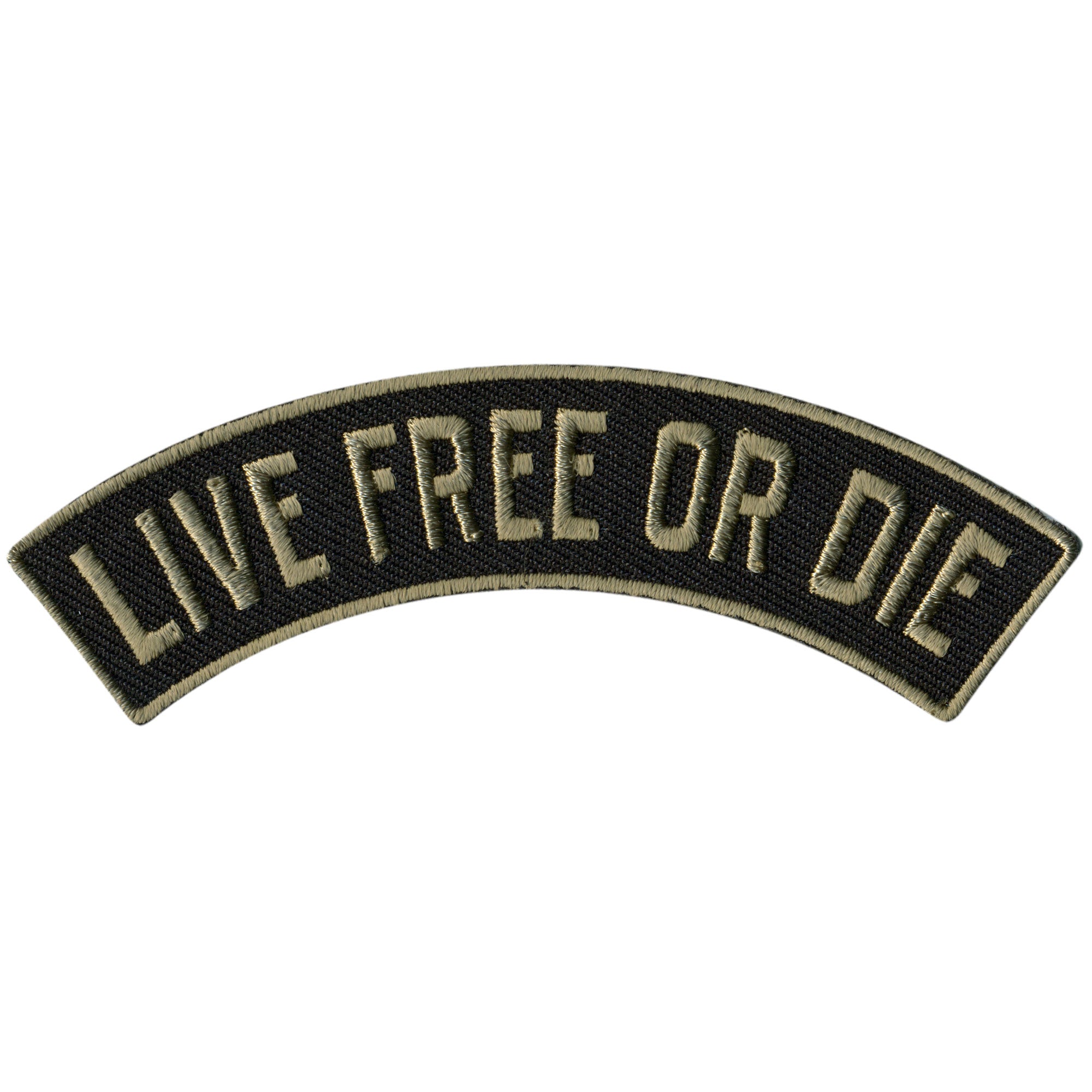 Hot Leathers Live Free Or Die 4” X 1” Top Rocker Patch