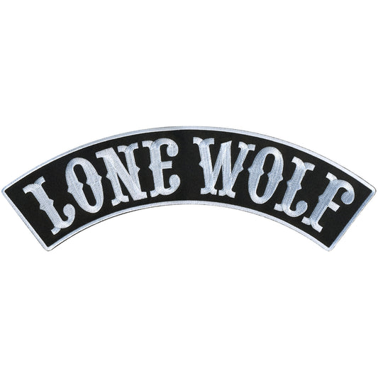 Hot Leathers Lone Wolf 12” X 3” Top Rocker Patch