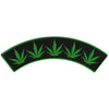 Hot Leathers Pot Leaves 12” X 3” Top Rocker Patch
