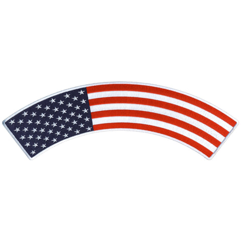 Hot Leathers American Flag 12” X 3” Top Rocker Patch