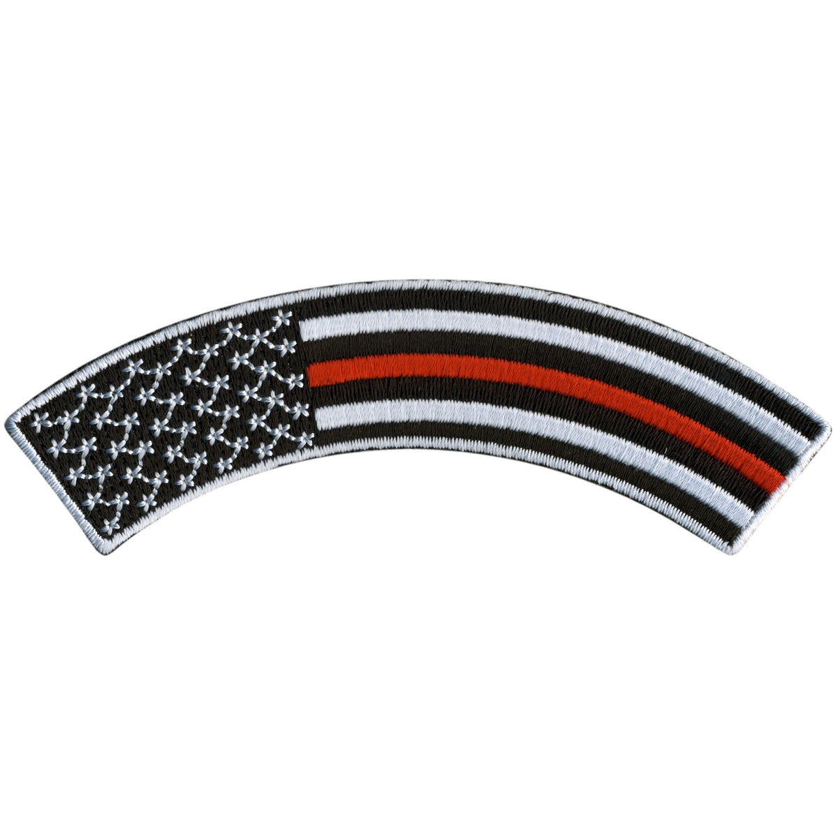Hot Leathers Thin Red Line 4” X 1” Top Rocker Patch