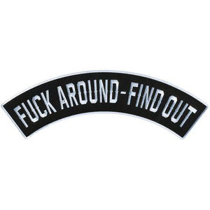 Hot Leathers F*** Around - Find Out 12” X 3” Top Rocker Patch