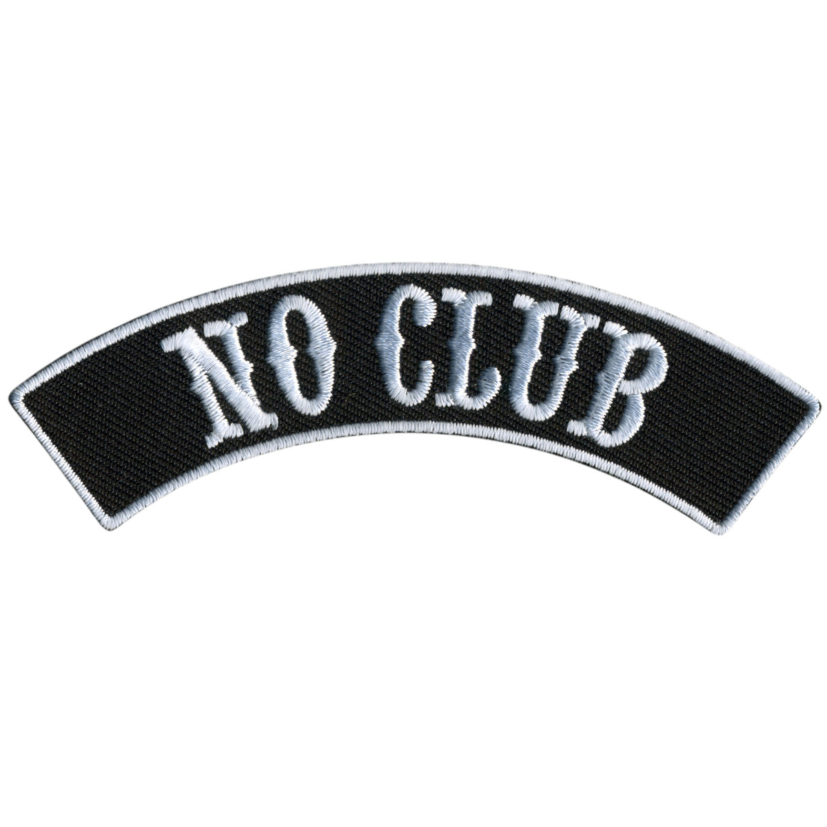 Hot Leathers No Club 4” X 1” Top Rocker Patch