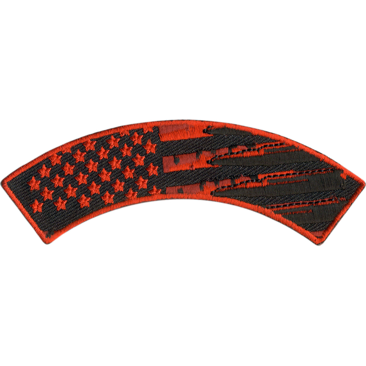 Hot Leathers Flag Bullets 4” X 1” Top Rocker Patch