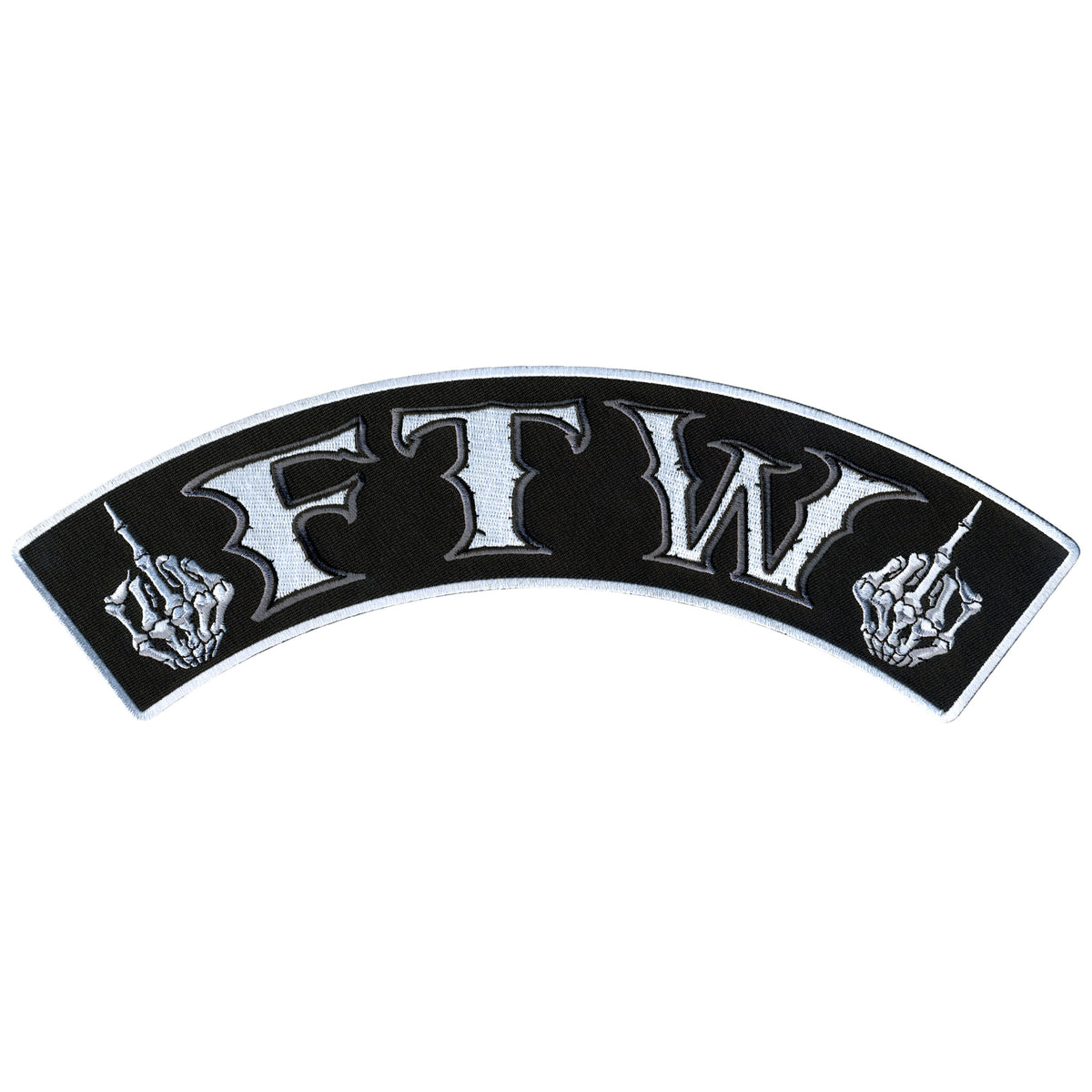 Hot Leathers FTW 12" X 3" Top Rocker Patch