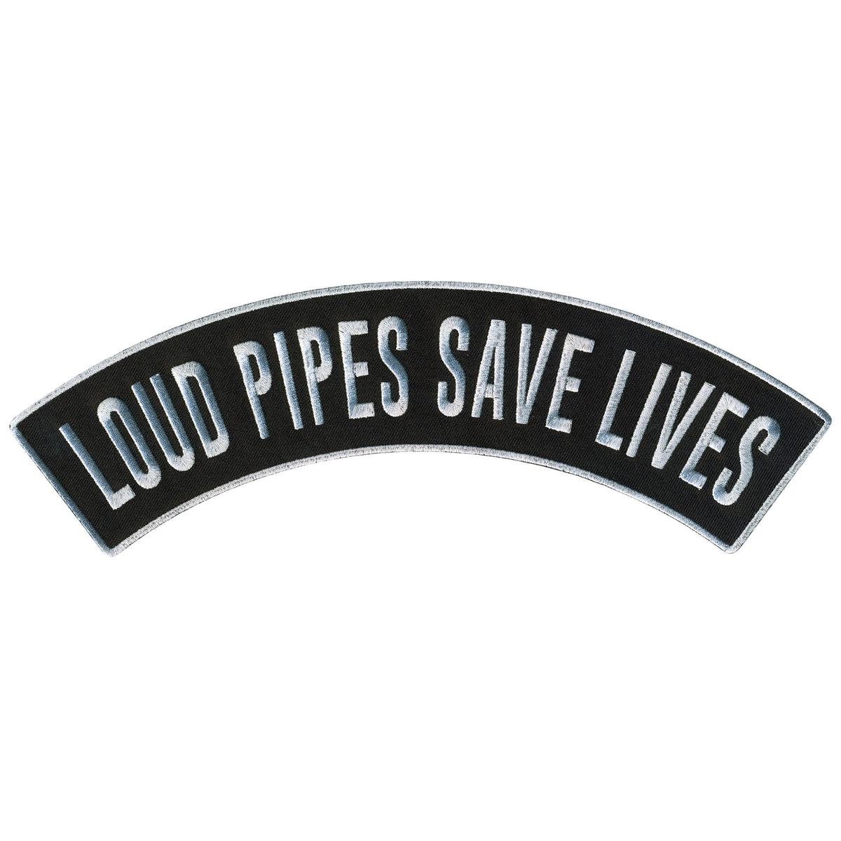 Hot Leathers Loud Pipes 12" X 3" Top Rocker Patch