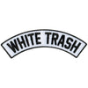 Hot Leathers White Trash 4” X 1” Top Rocker Patch