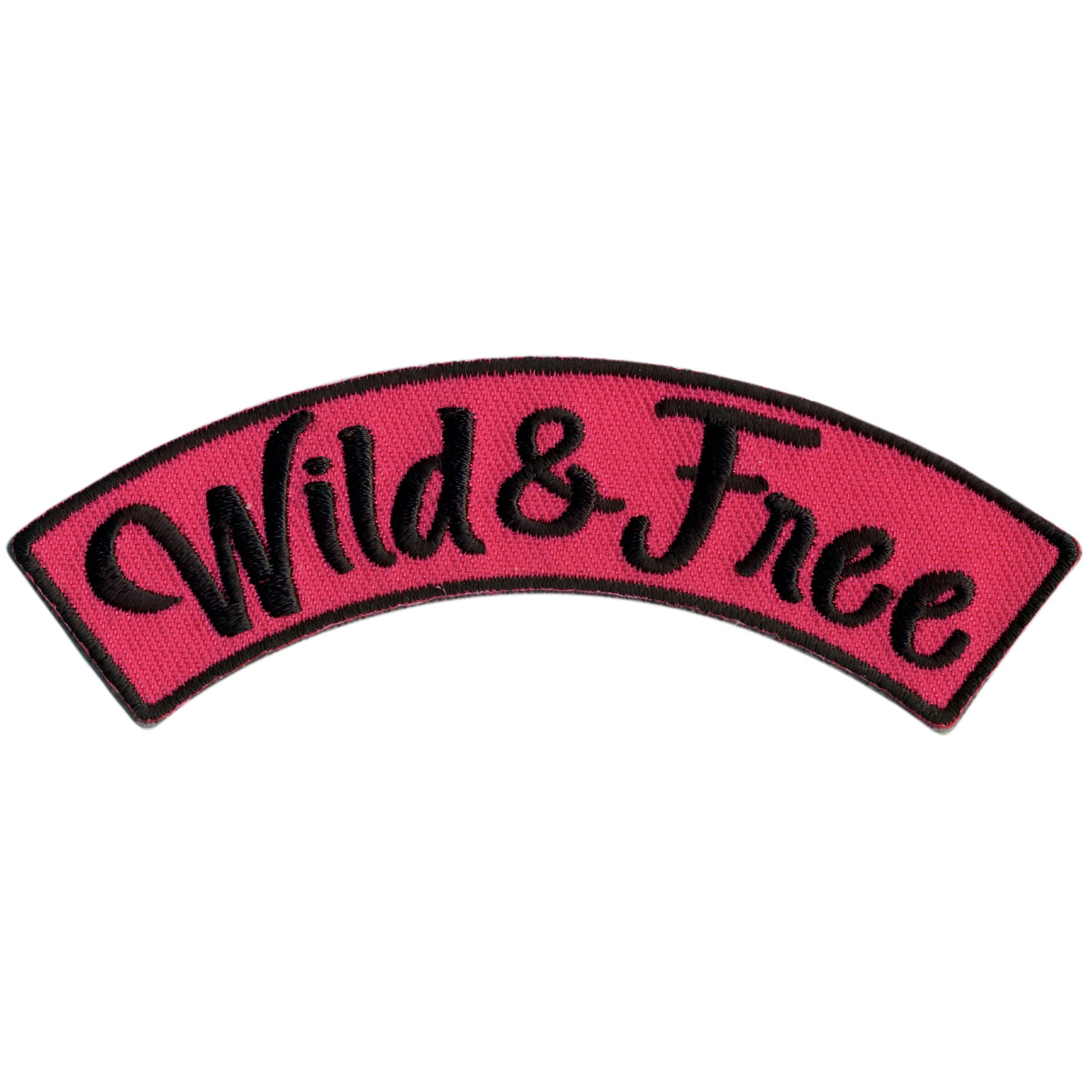 Hot Leathers Wild & Free 4” X 1” Top Rocker Patch