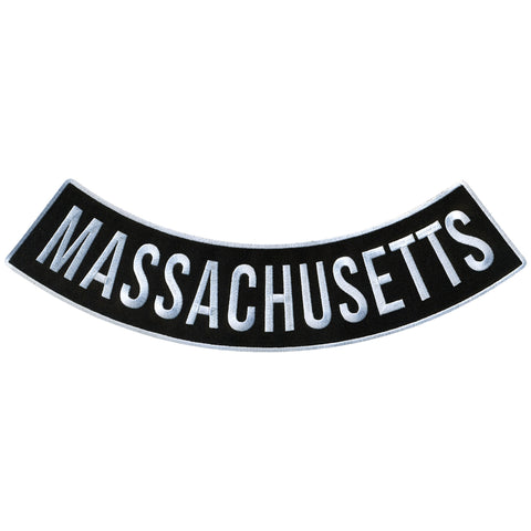 Hot Leathers Massachusetts 12” X 3” Bottom Rocker Patch
