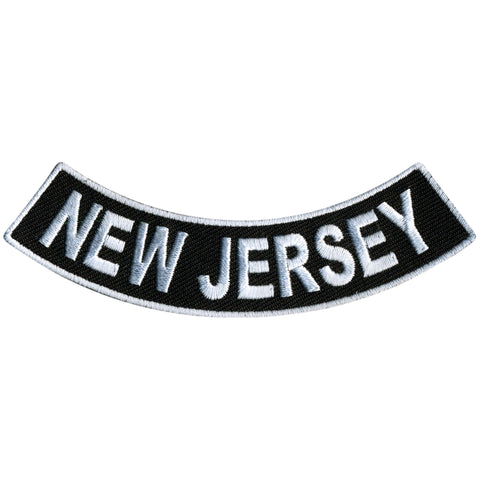 Hot Leathers New Jersey 4” X 1” Bottom Rocker Patch