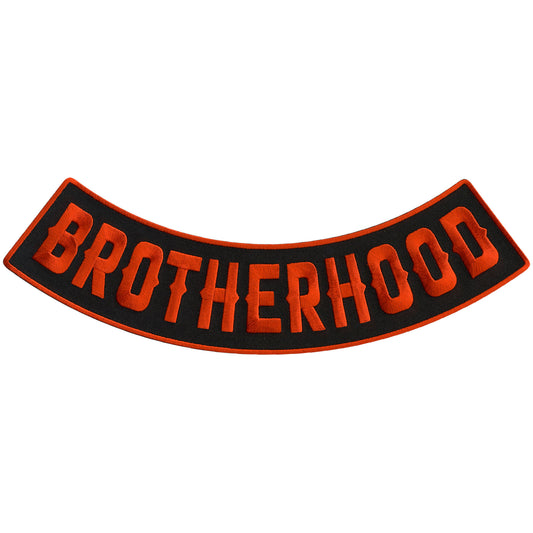 Hot Leathers Brotherhood 12” X 3” Bottom Rocker Patch