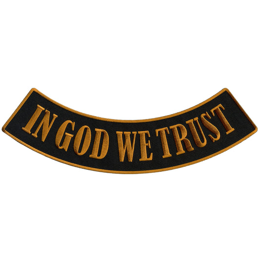 Hot Leathers In God We Trust 12” X 3” Bottom Rocker Patch
