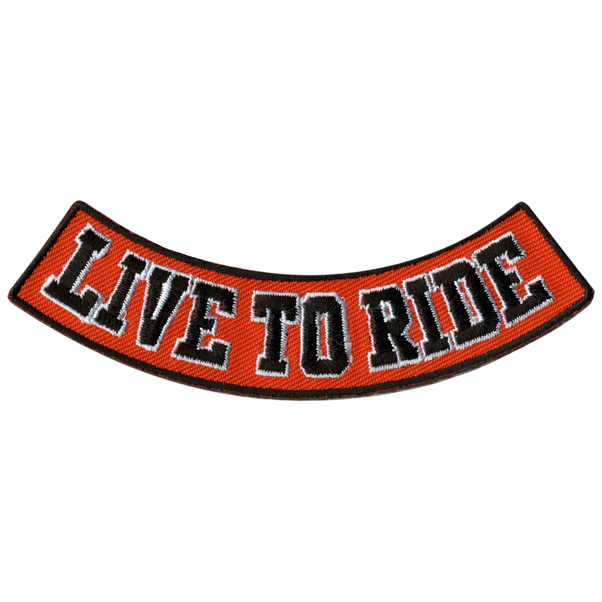 Hot Leathers Live To Ride 4” X 1” Bottom Rocker Patch