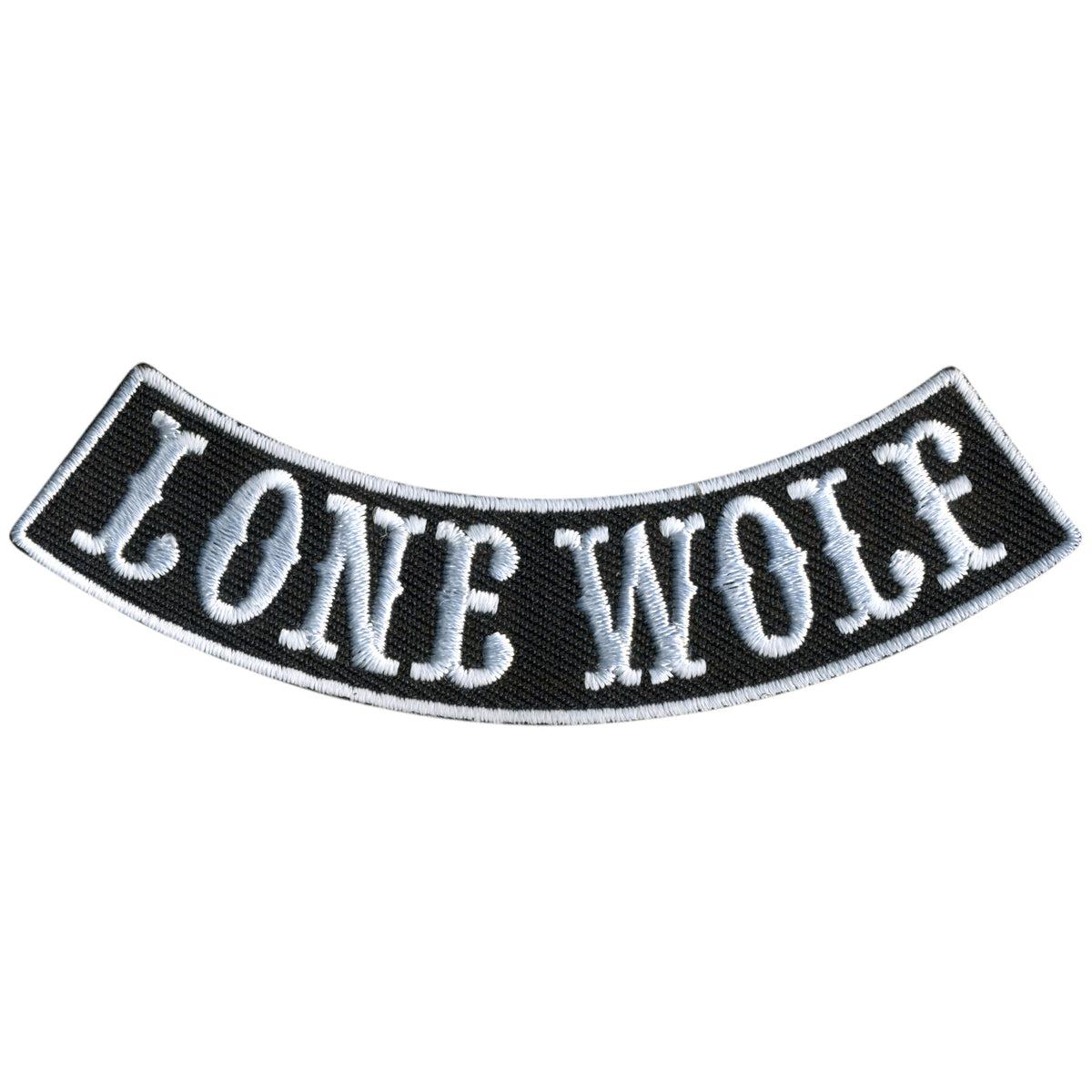 Hot Leathers Lone Wolf 4” X 1” Bottom Rocker Patch