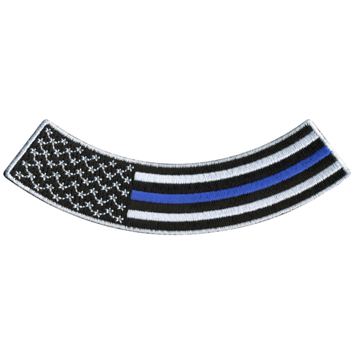 Hot Leathers Thin Blue Line 4” X 1” Bottom Rocker Patch