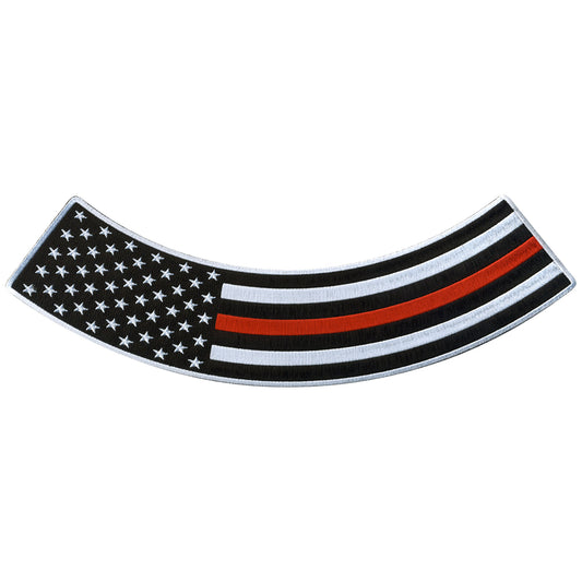 Hot Leathers Thin Red Line 12” X 3” Bottom Rocker Patch