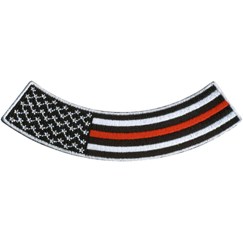 Hot Leathers Thin Red Line 4” X 1” Bottom Rocker Patch