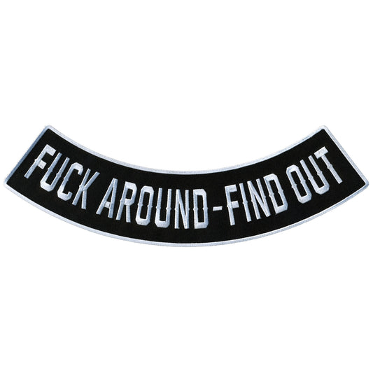 Hot Leathers F*** Around Find Out 12” X 3” Bottom Rocker Patch