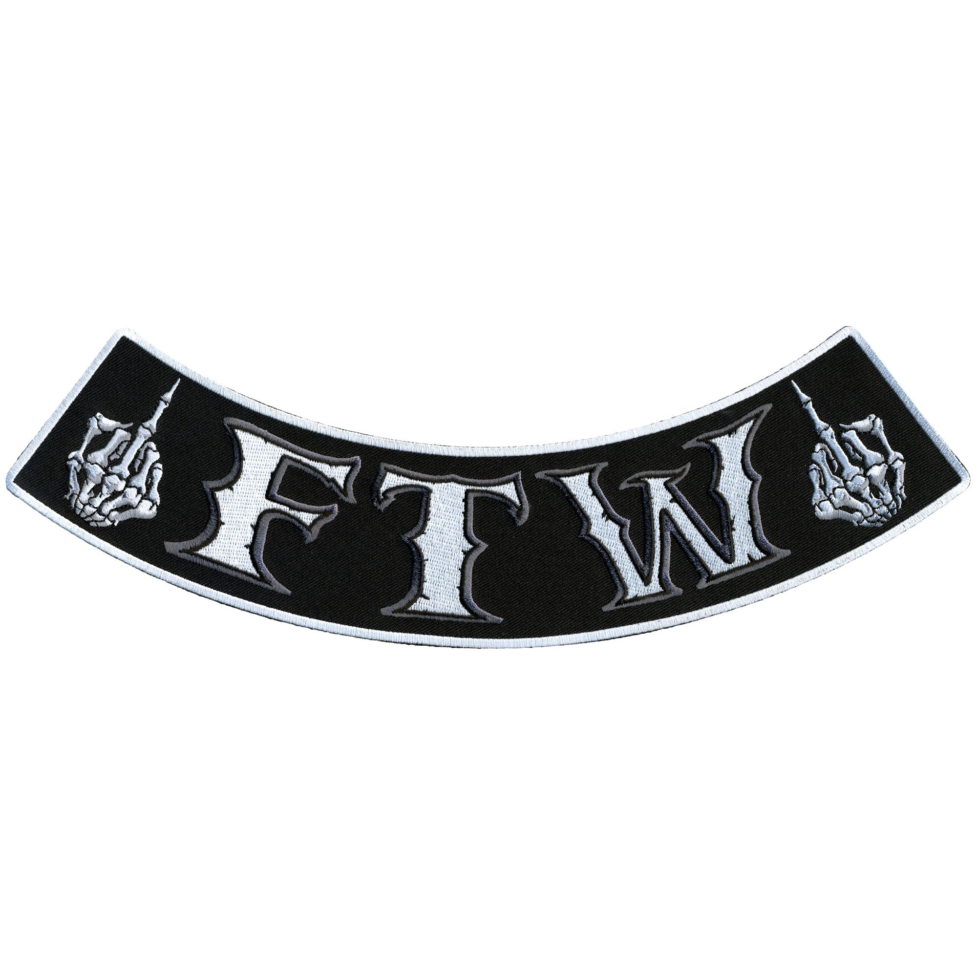 Hot Leathers FTW 12” X 3” Bottom Rocker Patch
